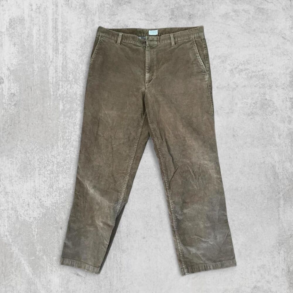 Dockers Mens Corduroy Pants 36 Brown Straight Fit Business Casual